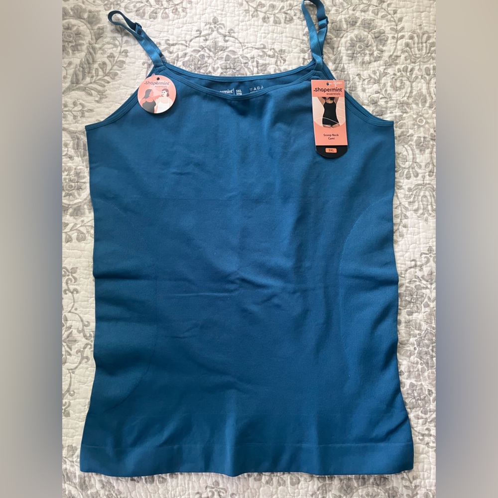 Shapermint Blue Fitted Tank Top Cami
